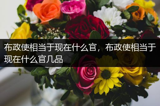 布政使相当于现在什么官，布政使相当于现在什么官几品
