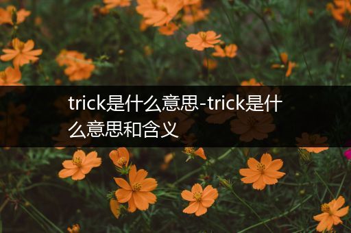 trick是什么意思-trick是什么意思和含义