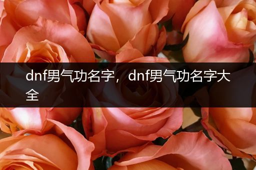 dnf男气功名字，dnf男气功名字大全