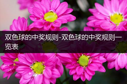 双色球的中奖规则-双色球的中奖规则一览表