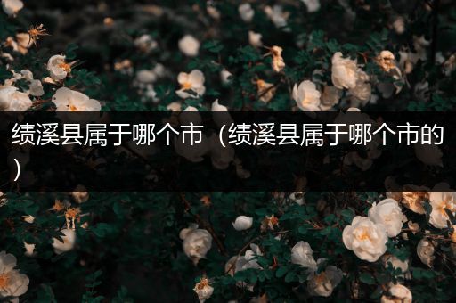 绩溪县属于哪个市（绩溪县属于哪个市的）