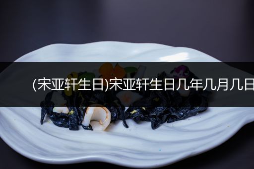 （宋亚轩生日)宋亚轩生日几年几月几日