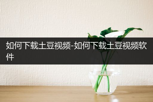 如何下载土豆视频-如何下载土豆视频软件