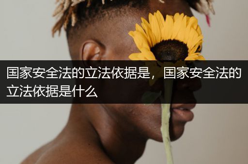 国家安全法的立法依据是，国家安全法的立法依据是什么