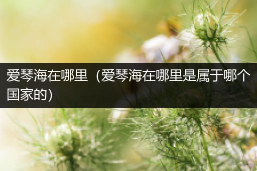 爱琴海在哪里（爱琴海在哪里是属于哪个国家的）