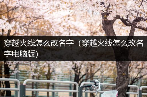 穿越火线怎么改名字（穿越火线怎么改名字电脑版）