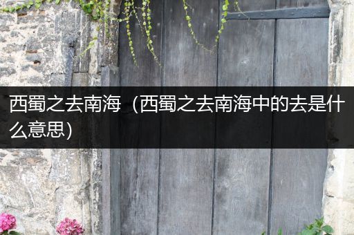 西蜀之去南海（西蜀之去南海中的去是什么意思）