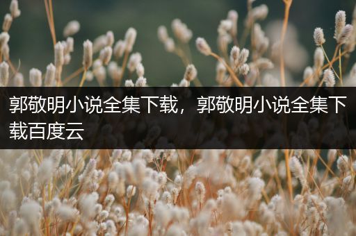 郭敬明小说全集下载,郭敬明小说全集下载百度云