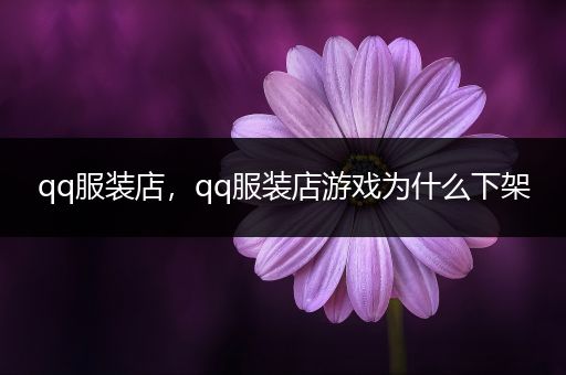 qq服装店,qq服装店游戏为什么下架