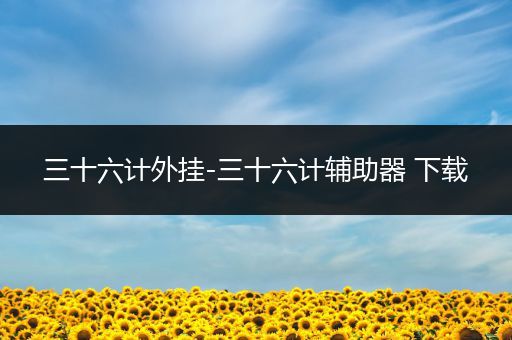 三十六计外挂-三十六计辅助器 下载
