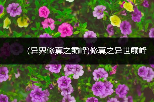 (异界修真之巅峰)修真之异世巅峰