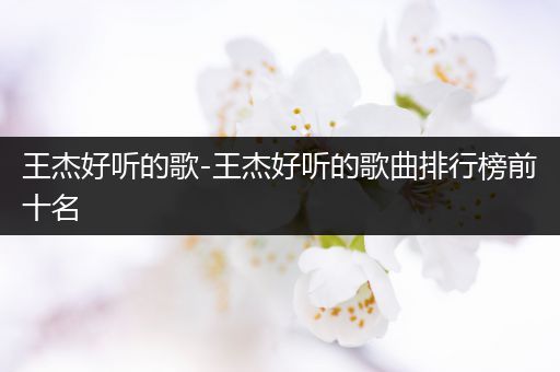 王杰好听的歌-王杰好听的歌曲排行榜前十名