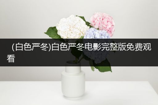 (白色严冬)白色严冬电影完整版免费观看