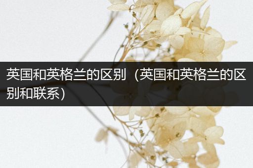 英国和英格兰的区别(英国和英格兰的区别和联系)