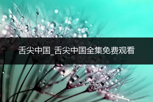 舌尖中国_舌尖中国全集免费观看
