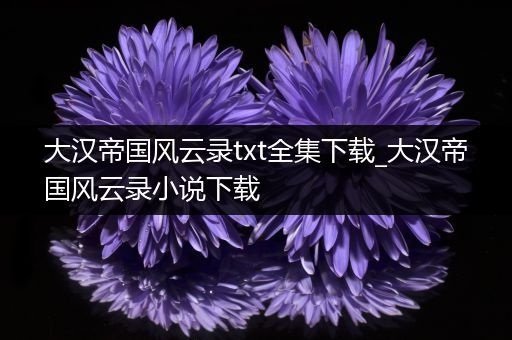 大汉帝国风云录txt全集下载_大汉帝国风云录小说下载