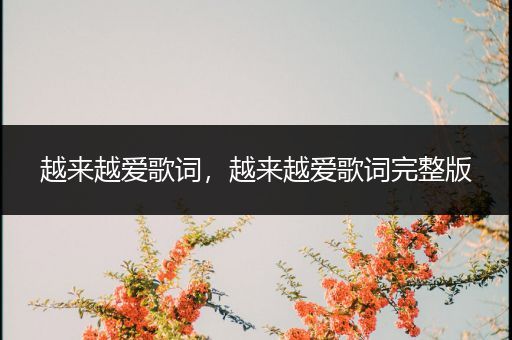 越来越爱歌词,越来越爱歌词完整版