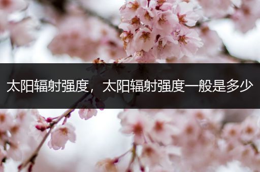 太阳辐射强度,太阳辐射强度一般是多少