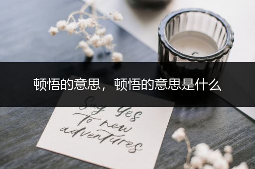 顿悟的意思,顿悟的意思是什么