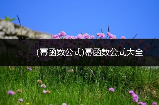 (幂函数公式)幂函数公式大全