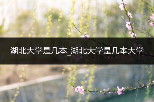 湖北大学是几本_湖北大学是几本大学