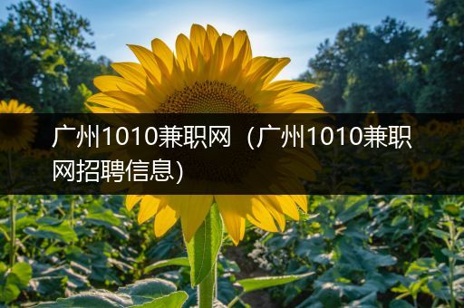 广州1010兼职网(广州1010兼职网招聘信息)