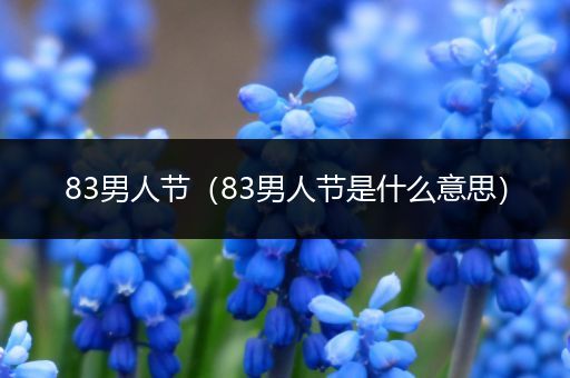 83男人节(83男人节是什么意思)