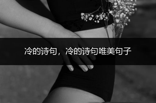 冷的诗句,冷的诗句唯美句子