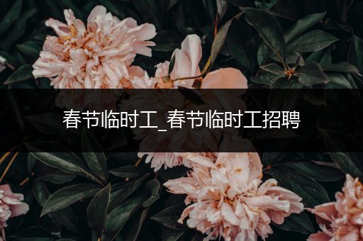 春节临时工_春节临时工招聘