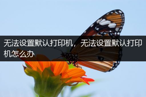 无法设置默认打印机,无法设置默认打印机怎么办