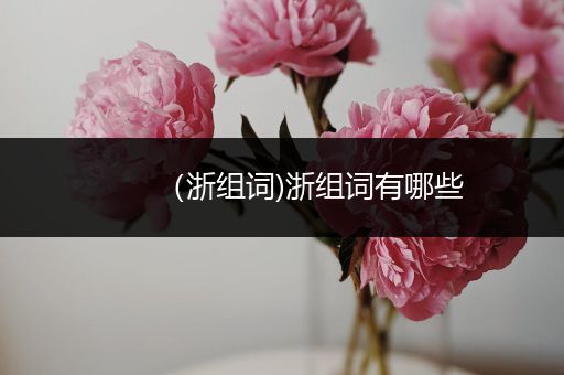 (浙组词)浙组词有哪些