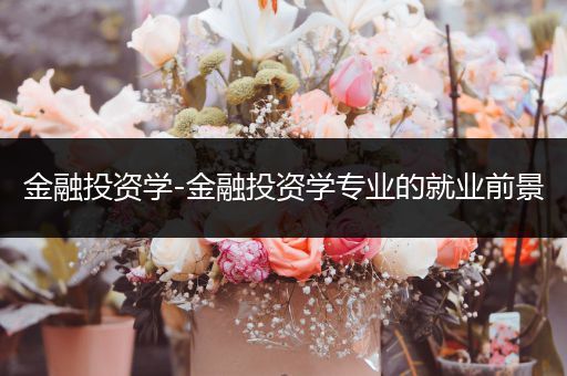 金融投资学-金融投资学专业的就业前景