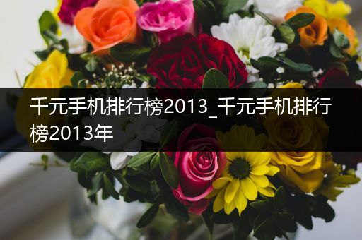 千元手机排行榜2013_千元手机排行榜2013年
