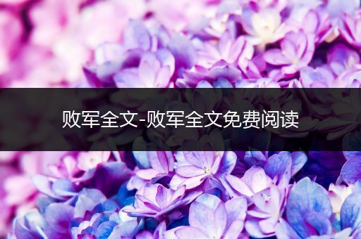 败军全文-败军全文免费阅读