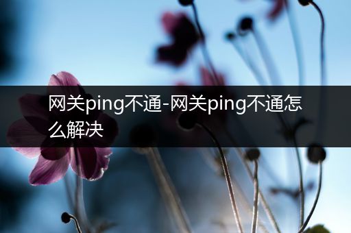 网关ping不通-网关ping不通怎么解决