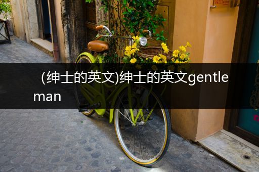 (绅士的英文)绅士的英文gentleman