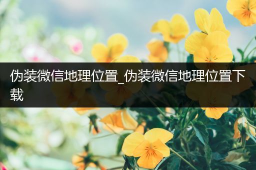 伪装微信地理位置_伪装微信地理位置下载