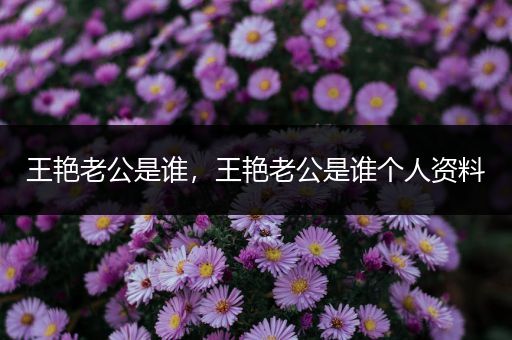 王艳老公是谁,王艳老公是谁个人资料