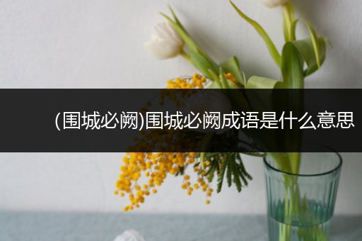 (围城必阙)围城必阙成语是什么意思