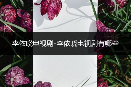 李依晓电视剧-李依晓电视剧有哪些