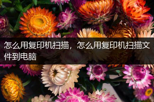 怎么用复印机扫描,怎么用复印机扫描文件到电脑