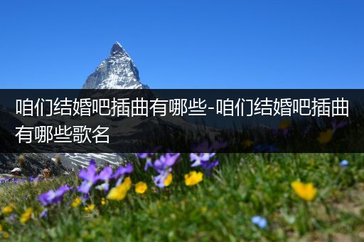 咱们结婚吧插曲有哪些-咱们结婚吧插曲有哪些歌名
