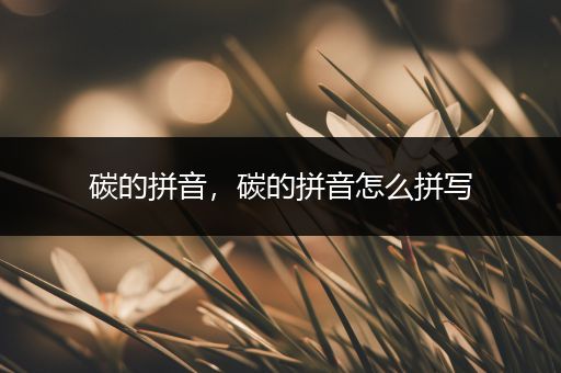 碳的拼音，碳的拼音怎么拼写