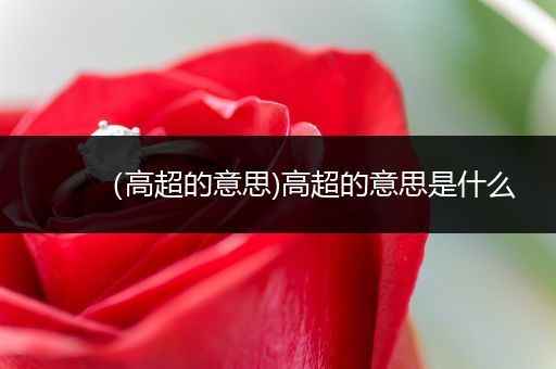 (高超的意思)高超的意思是什么