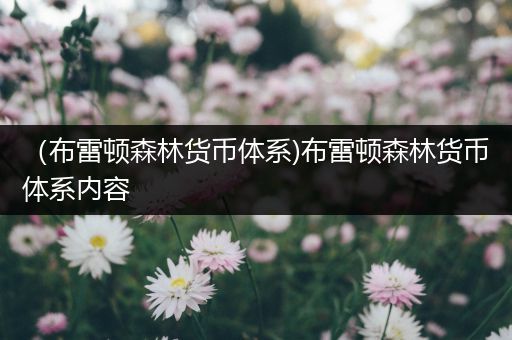 (布雷顿森林货币体系)布雷顿森林货币体系内容