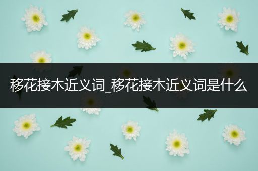 移花接木近义词_移花接木近义词是什么