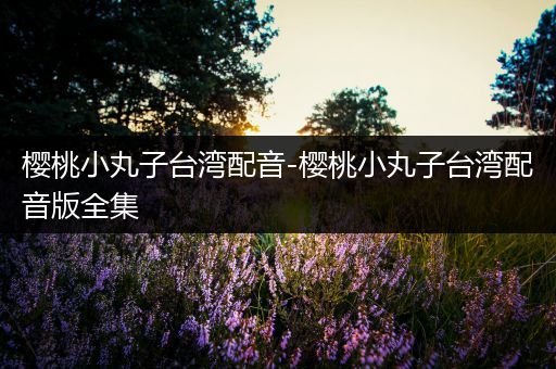 樱桃小丸子台湾配音-樱桃小丸子台湾配音版全集