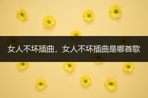 女人不坏插曲,女人不坏插曲是哪首歌
