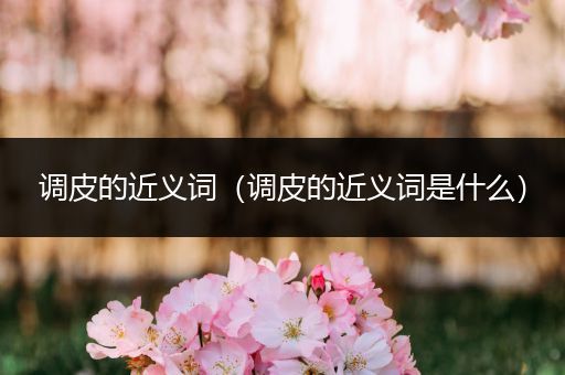 调皮的近义词(调皮的近义词是什么)