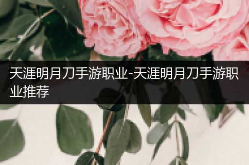 天涯明月刀手游职业-天涯明月刀手游职业推荐